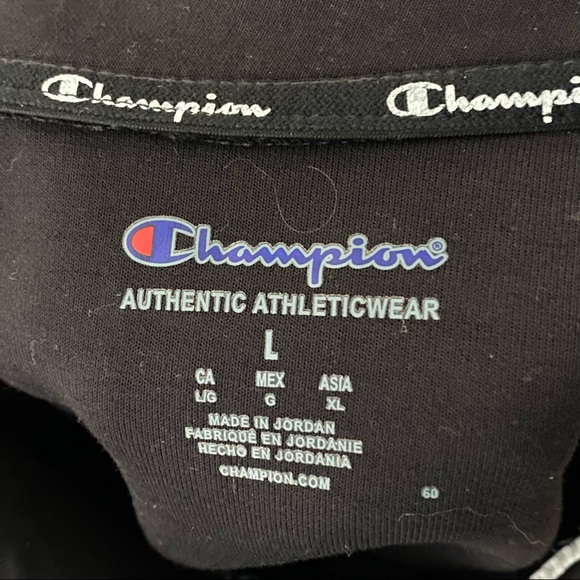 Champion Women’s Black Sport Mock Neck Shoulder Zip Pullover Fleece Sweatshirt L - Picture 8 of 10